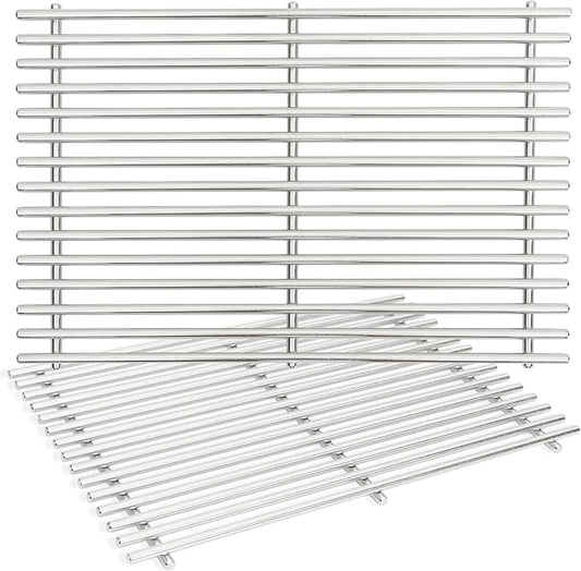 J&HYBBQ 17.4" Stainless Steel Grill Grate for Weber Spirit 300 & Spirit II 300 Series, Spirit 700, Genesis Silver/Gold/Platinum B&C, Genesis 1000-3500 – Tight-Gap Design, Non-Stick, Rust-Resistant