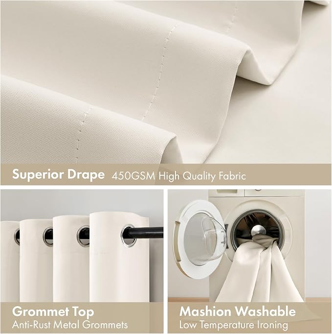 MIULEE Birch 100% Blackout Curtains - Image 7