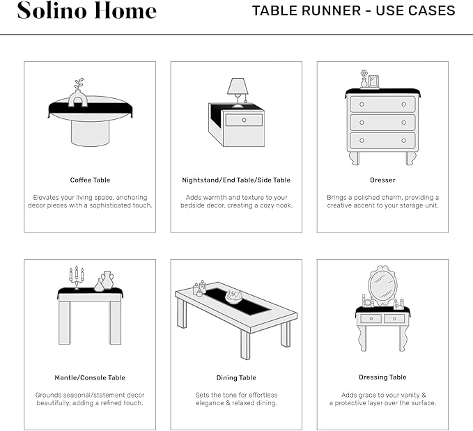 Solino Home Linen Table Runner 36 Inches - 100% Pure Linen Indigo Blue Hemstitch Table Runner 14 x 36 Inch Ideal for Dresser and Coffee Tables - Spring, Easter - Classic Hemstitch