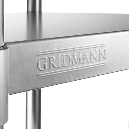 GRIDMANN Stainless Steel Work Table 36 x 24 Inches, NSF Commercial Kitchen Prep Table with Under Shelf for Restaurant and Home