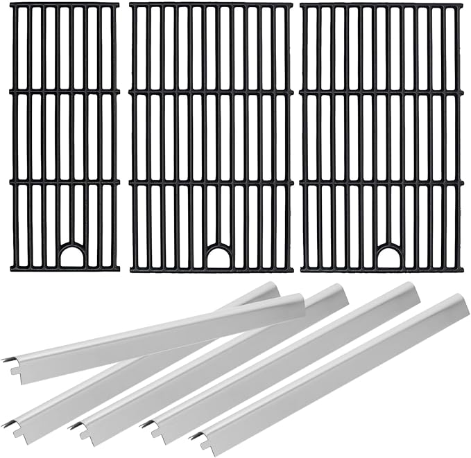 17 Inch Grill Grate & Heat Plate for Charbroil Performance 5 Burner Grill 463449021 463451022 463448021 463450022 463455021 G426-0005-W1, Cooking Grate for Charbroil Grill Replacement Parts 5 Burner
