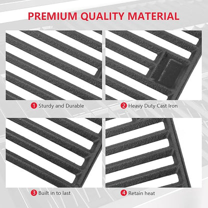 Cooking Grates Replacement Parts for Chargriller Gas Grill 2121,2123, 2222, 2828, 3001, 3030, 3725, 4000, 5050, 5252, 5650,9020,King Griller 3008, 5252,19 3/4" x 6 3/4" Each, 4 Pack