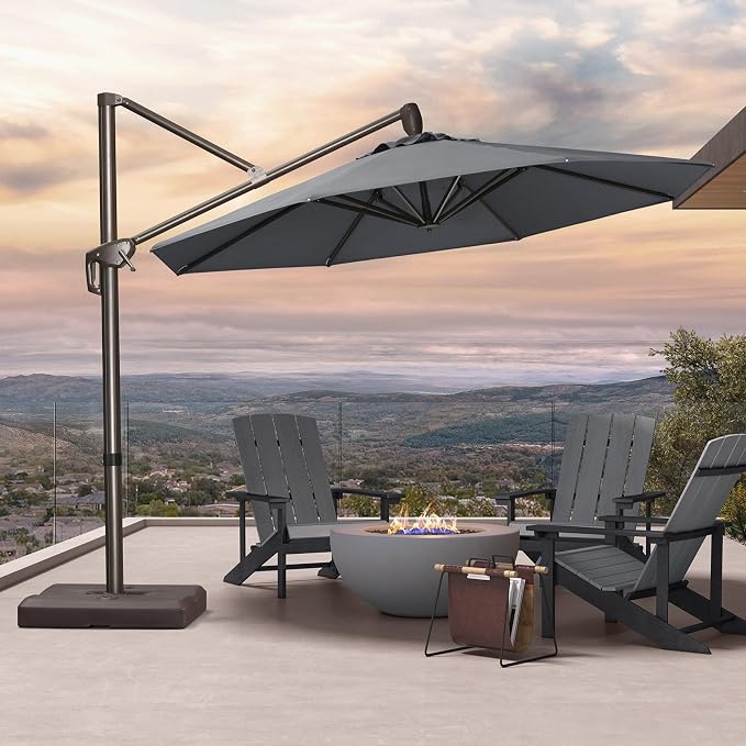 PURPLE LEAF 10' X 10' Cantilever Patio Umbrella - Image 2