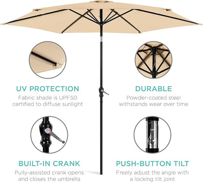 Best Choice Products 10ft Outdoor Patio Umbrella, Outdoor Table Umbrella - Image 5
