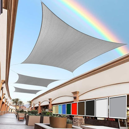 Royal Shade 8' x 14' Custom Size Gray Rectangle Sunshade Sail by RoyalShade