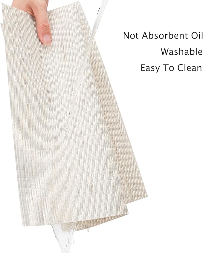 Myir JUN Table Runner, Vinyl Table Runner Indoor 55 Inch Long Arbitrarily Cropped Runner for Table Heatproof for Home Party (B-Off White, 15 x 55 inch)