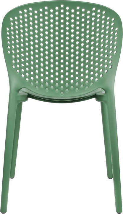 2xhome Set of 3 Patio Dining Chairs | Modern Stackable Outdoor Pool Side Chair - Image 9