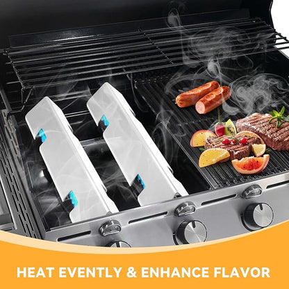 15.3 Inch Flavorizer Bars for Weber Spirit I & II 200 Gas Grill with Front-Mounted Knobs, for Spirit E210 S210 E220 S220, Stainless Steel, 3 PCS, for Weber Spirit Grill Parts 7635