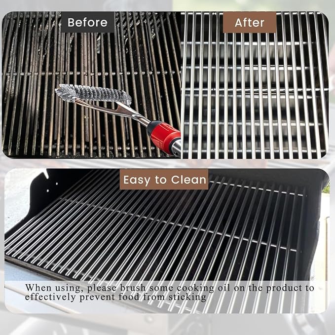 SF410D (4-Pack) 17 3/4" Stainless Steel Cooking Grid for Brinkmann 810-3660-S, 810-3661-F, 810-9610-F, 810-9620-0; 810-6680-s Smoke Canyon GR2002401-SC-00