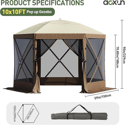 Aoxun 10x10FT Pop-up Canopy Shelter Tent - Image 6