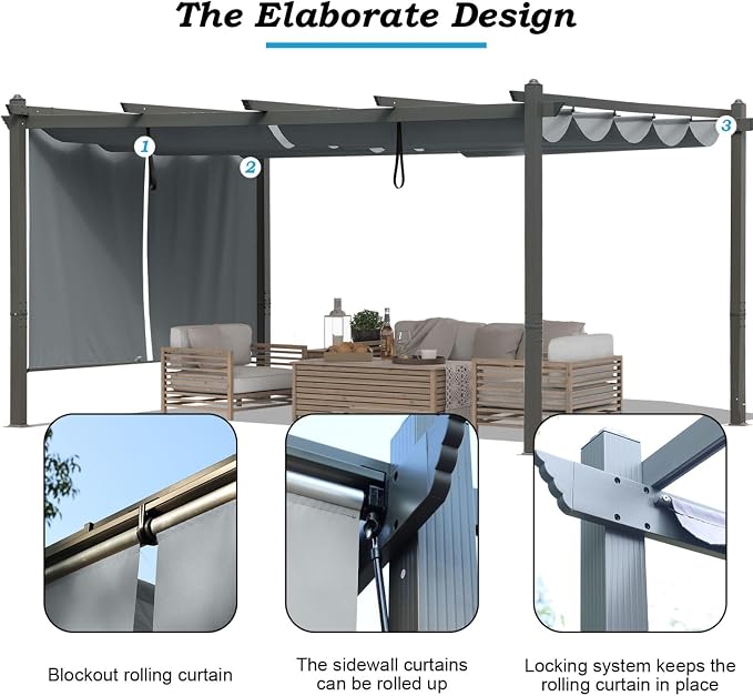 12 x 14 ft Outdoor Pergola - Image 4
