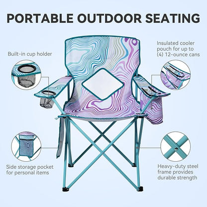 Nazhura 2 Pack Outdoor Camping Chairs Folding/Foldable/Portable - Image 4