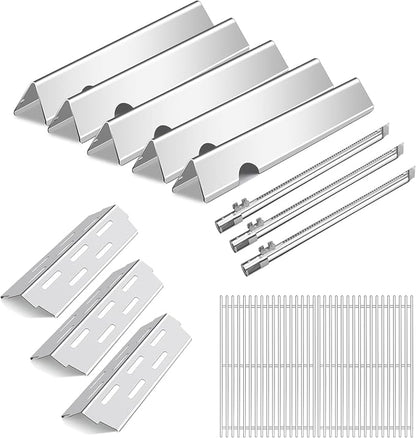 Flavorizer Bars,Heat Deflectors,Grill Burner and Grill Grid for Weber Genesis II 300/LX 300, GS4 Genesis ii E-310 ii E-315 ii E/S335 ii se-335 Grill