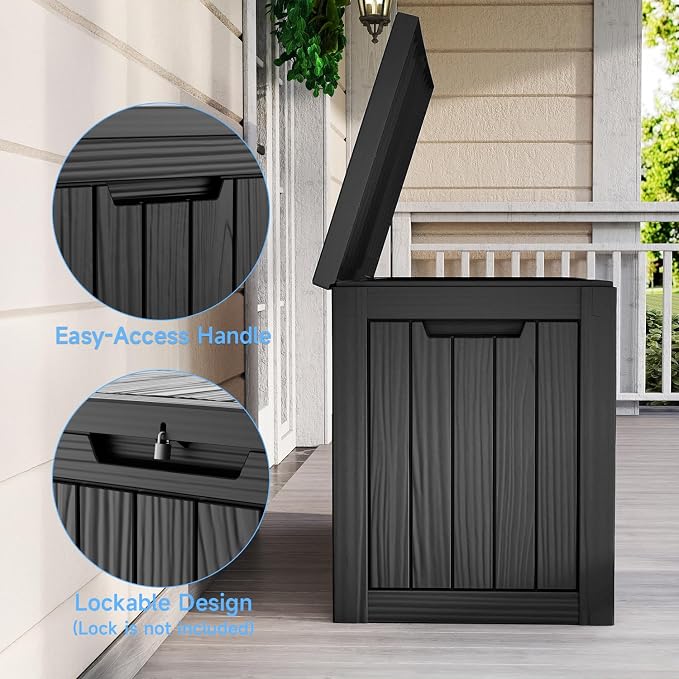 55 Gallon Outdoor Storage Box Waterproof, UV Resistant Resin Deck Box - Image 4