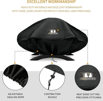 SUPJOYES Grill Cover for Weber Q Series Grills, Portable BBQ Cover for Weber Q1200, Q1000 and Q100 Series