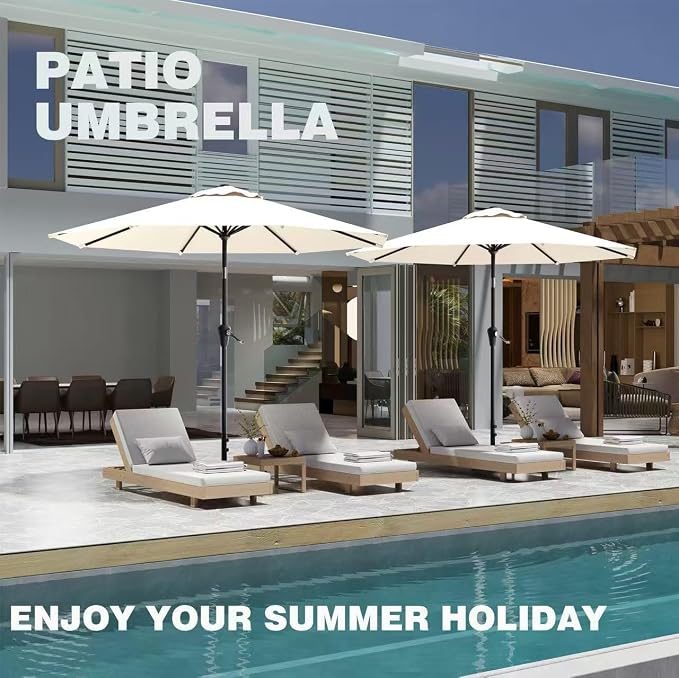 9 FT Patio Umbrella for Outdoor, Outdoor Table Umbrella - Image 7
