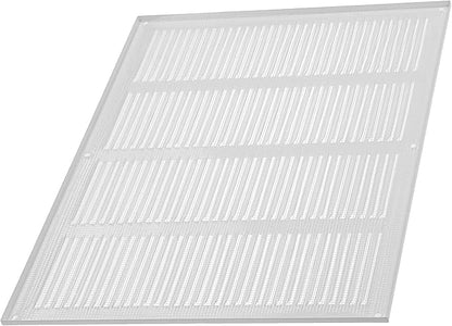 Repa Market 2-Pack Air Vent Cover 16x12 Inch (Outer Dimensions) White Galvanized Steel Louvered Grill Cover with Mesh Screen/Wall or Ceiling Vent/HVAC Register for Indoor and Outdoor Ventilation