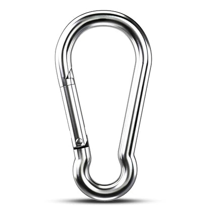 Large Carabiner Clip Hooks, 1pc 6.2 inch Carabiners Heavy Duty, 304 Stainless Steel Spring Snap Hook Fits Camping Hanging Hiking Weight Lifting, Metal Clips for Rope or Chain