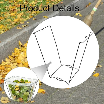 Trash Bag Holder Heavy Duty Kitchen Cabinet Iron Black Outside Camping Bathroom Yard Leaf Bags Stand Garbage Bag Holder Frame