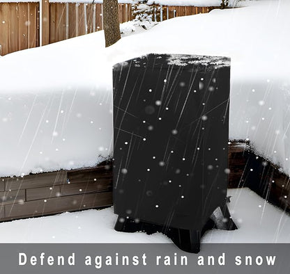 NetttyPro Smoker Cover for Outside Electric Masterbuilt Smoker 30 inch, Outdoor Waterproof Heavy Duty Square Vertical Small Grill Cover, 22" W x 20" D x 35" H, Black