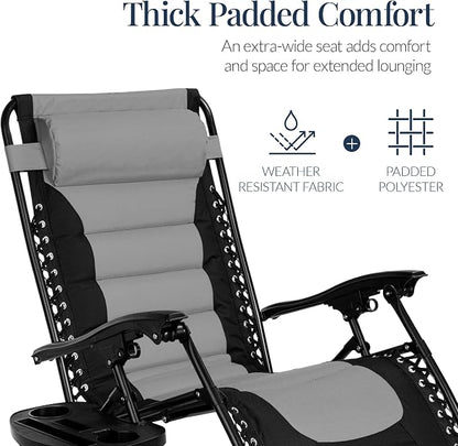Best Choice Products Oversized Padded Zero Gravity Chair, Folding Outdoor Patio - Image 5