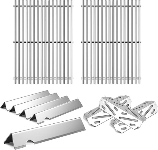 Grill Replacement Parts for Weber Genesis II 300, Genesis II LX 300, Genesis II E&S Series Gas Grills, Grill Parts for Weber Cooking Grates Flavorizer Bars Heat Deflectors 66095 66802 66032 66795
