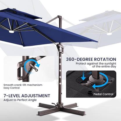 10x10 FT Outdoor Cantilever Patio Umbrella - Image 6