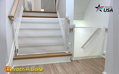 Retract-A-Gate 72" White: The Original and only Made in USA Retractable Baby, Dog, & Cat Gate