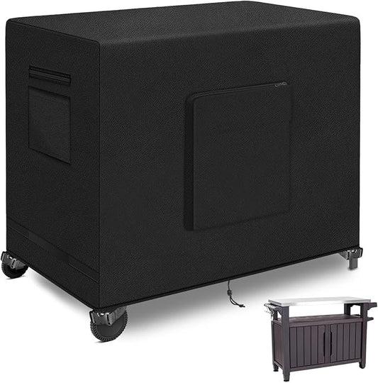 Kovshuiwe Outdoor Table Casing for 52 Inch Keter Unity XL Portable Outdoor Table, Bar Cart Cover for 52 inch Worktable, Waterproof Patio Dining Cart Cover-52 x 22 x 36 Inch