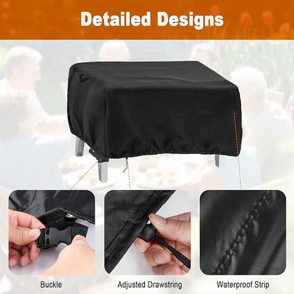 Outdoor Grill Cover for Lifemaster Portable Gas Grill 2 Burners, Waterproof Tabletop BBQ Grill Cover Heavy Duty Table Top Covers - 24" L×21" W×17" H