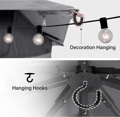 10' X 10' Waterproof Patio Gazebo - Image 7