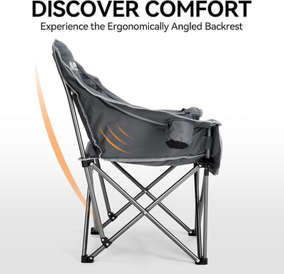 Huskfirm Oversized Camping Chair, Padded Camping Chairs Support 450LBS - Image 6