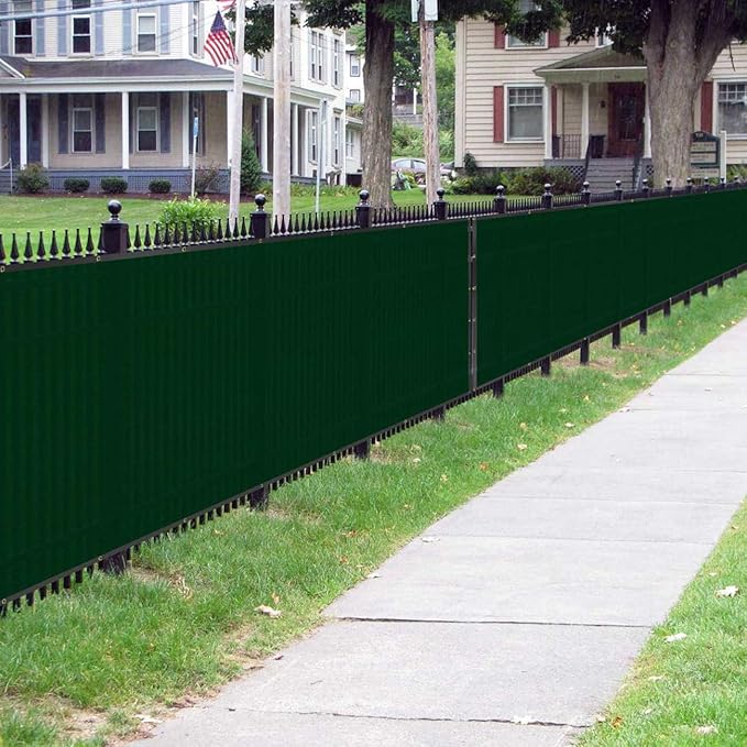Sunnyglade 6 feet x 100 feet Privacy Screen Fence Heavy Duty Fencing Mesh Shade Net Cover for Wall Garden Yard Backyard (Green, 6 ft X 100 ft)