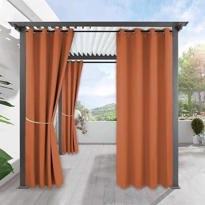 RYB HOME Outdoor Curtains for Patio Waterproof Privacy Thermal Insulated | by RYBHOME