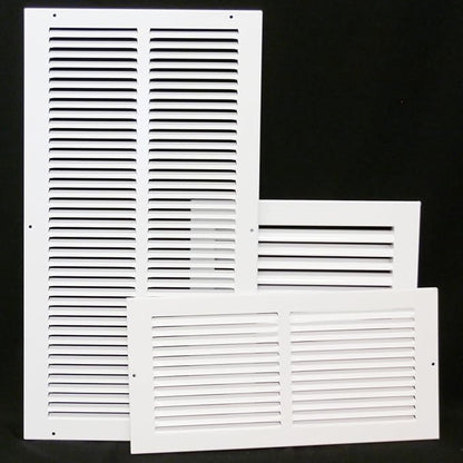 22" X 12" Adjustable AIR Supply Diffuser - HVAC Vent Cover Sidewall or Ceiling - Grille Register - High Airflow - White [Outer Dimensions: 23.75"w X 13.75"h]