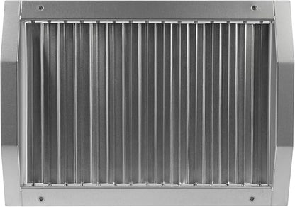 Repa Market 13" x 9" Inch Air Exhaust Grille for Round Ducts - Adjustable Louvre Blade - Galvanized Air Supply Vent Cover - Side Fit Round Surface Canal Ducting from 19.68" to 35.43" Inches