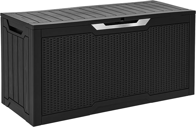 YITAHOME 80 Gallon Outdoor Storage Box | Large Water Resistant Resin Deck Box by YITAHOME