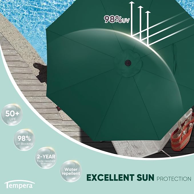Tempera Patio Market Outdoor Table Umbrella - Image 2