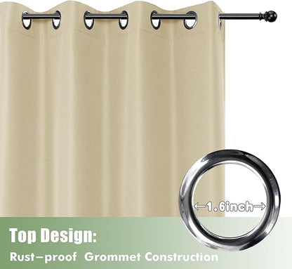 HolidayIdeas Outdoor Curtains for Patio Waterproof 8 Pcs 54x84 Inch White | - Image 4