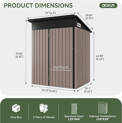 Aoxun 5x3 Ft Outdoor Storage Cabinet - Image 2
