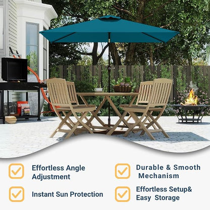 6.5' x 10' Rectangular Patio Umbrella Large Outdoor Market Umbrella w/UV - Image 5