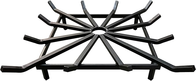 SteelFreak Super Heavy Duty Square Wheel Fire Pit Grate - Made in The USA (28 x 28 Inch)