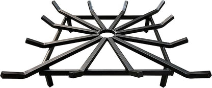 SteelFreak Super Heavy Duty Square Wheel Fire Pit Grate - Made in The USA (28 x 28 Inch)