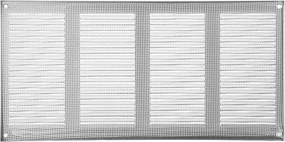 Vent Systems 16" x 8" Inch (Overall Dimensions) Pack of 2 - Galvanized - Air Vent Cover Metal Air Return Grill with Built-in Pest Guard Screen HVAC Vent Duct Cover for Home Improvement