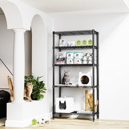 M MZG 1250 lbs 5 Tier Shelf Metal Storage Shelves Shelving Wire Rack Heavy Duty - Image 2