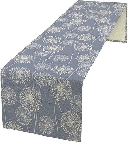 Dandelions Farmhouse Table Runner,Vintage Summer Fall Rustic Country Table Runner for Kitchen Coffee Dining Table Holiday Home Party Decor 13x90in