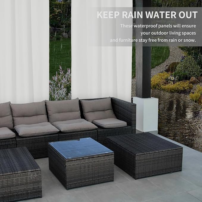Easy-Going 100% Waterproof Outdoor Curtains 54x96 inch, Gazebo and Pergola 2 - Image 4