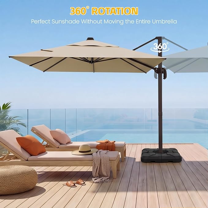 9x12 FT Patio Cantilever Umbrella - Image 5