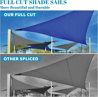 Sun Shade Sail 10'x18'x20.6' Turquoise Blue Triangle Custom Size | 95% UV Block - Image 5