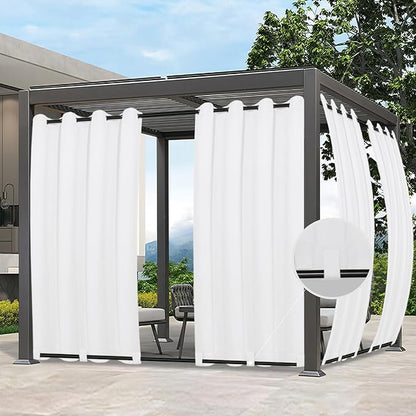 Easy-Going Outdoor Curtains for Patio 2 Panels, 54x84 inch, Weatherproof by Easy-Going